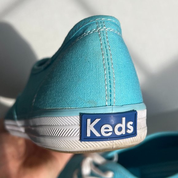 Keds Canvas Lace Ups in Sky Blue - Picture 6 of 8